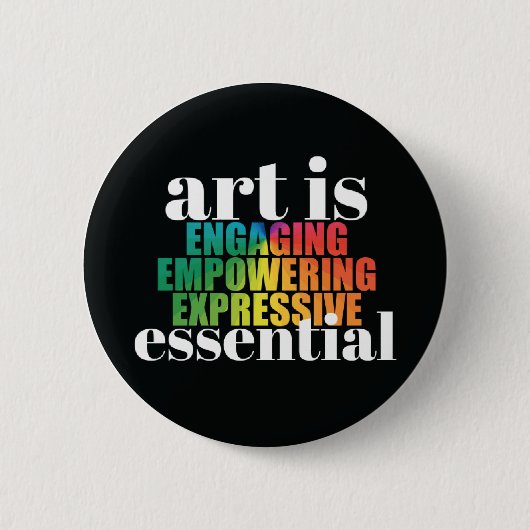 Kunst is ESSENTIEEL Knop Ronde Button 5,7 Cm (Voorkant)