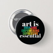 Kunst is ESSENTIEEL Knop Ronde Button 5,7 Cm (Voorkant /achterkant)