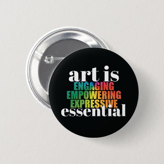 Kunst is ESSENTIEEL Knop Ronde Button 5,7 Cm (Voorkant /achterkant)