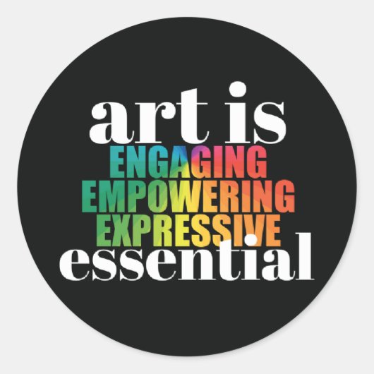 Kunst is ESSENTIEEL Stickers (Voorkant)