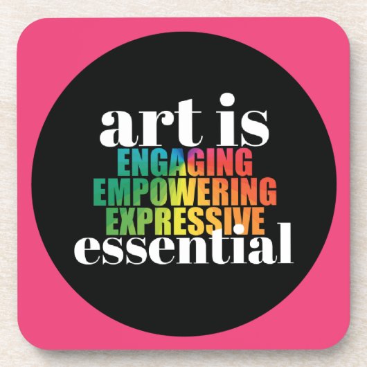Kunst is ESSENTIËLE Onderzetter Set (Voorkant)