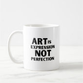 Kunst is expressie niet perfecte Mok (Links)
