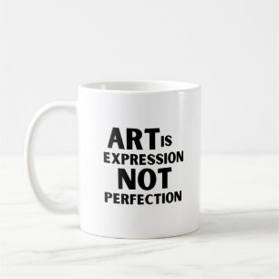 Kunst is expressie niet perfecte Mok