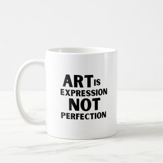 Kunst is expressie niet perfecte Mok (Links)