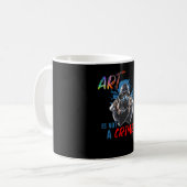 Kunst is geen misdaad koffiemok (Voorkant links)