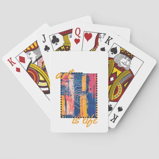 Kunst is het leven klassieke speelkaarten (Achterkant)
