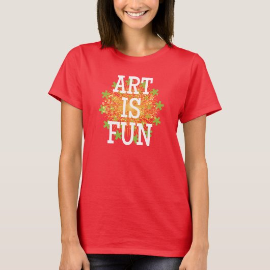 Kunst is leuk. t-shirt (Voorkant)