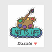Kunst is Leven Sticker (Vel)