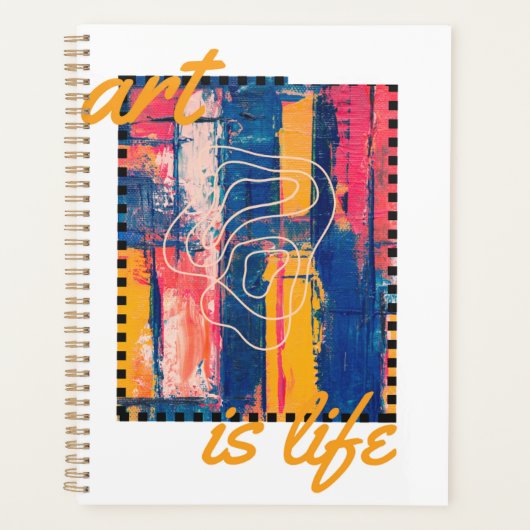 Kunst is leven stijlvol Mooie Planner (Voorkant)