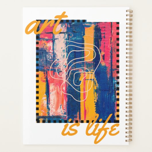 Kunst is leven stijlvol Mooie Planner (Achterkant)