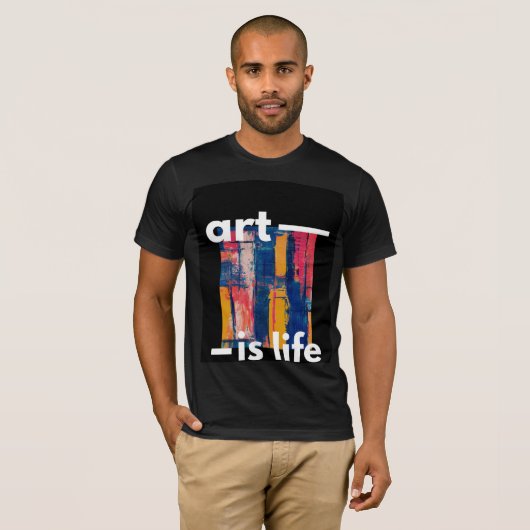 kunst is leven t-shirt (Voorkant volledig)