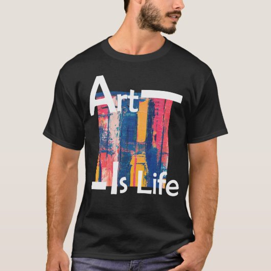 Kunst is leven t-shirt (Voorkant)
