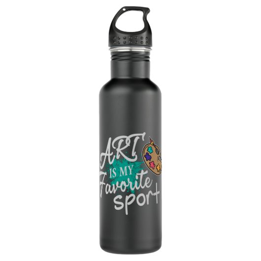 Kunst is mijn favoriete sport groene spuit waterfles  (Voorkant)
