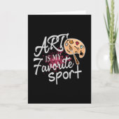 Kunst is mijn favoriete sporthedele rode spuit kaart (Voorkant)