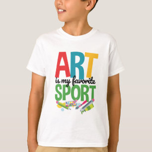 Kunst is mijn favoriete sportleraar Kunstkunst T-shirt