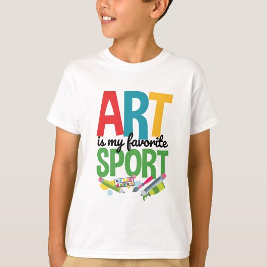 Kunst is mijn favoriete sportleraar Kunstkunst T-shirt (Voorkant)