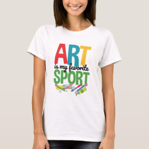 Kunst is mijn favoriete sportleraar Kunstkunst T-shirt