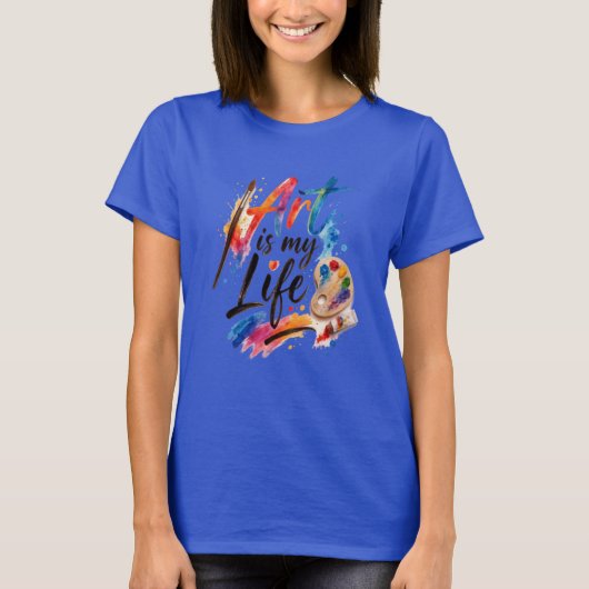 Kunst is mijn leven t-shirt (Voorkant)