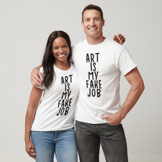 Kunst is mijn nepbaan t-shirt (Unisex)