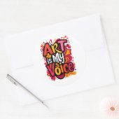 kunst is mijn stem sticker (Envelop)