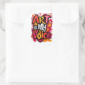 kunst is mijn stem sticker (Tas)