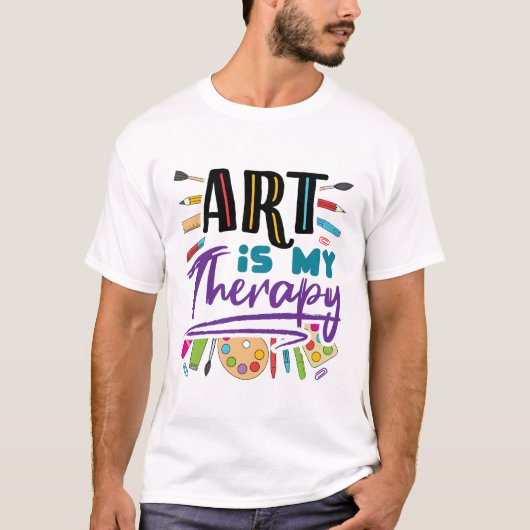 Kunst is mijn therapeutische artistieke kunst t-shirt (Voorkant)