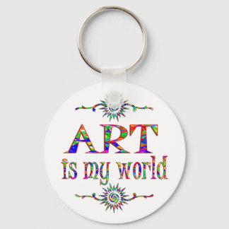 Kunst is mijn wereld sleutelhanger