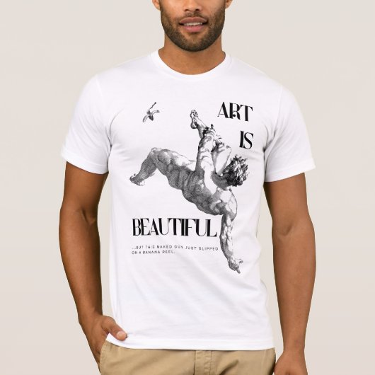 Kunst is mooi - Adam valt T-shirt (Voorkant)