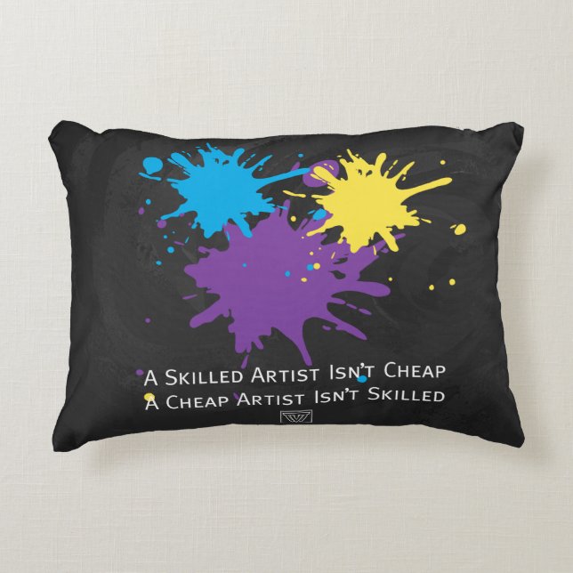 Kunst is niet goedkoop decoratief kussen (Voorkant)