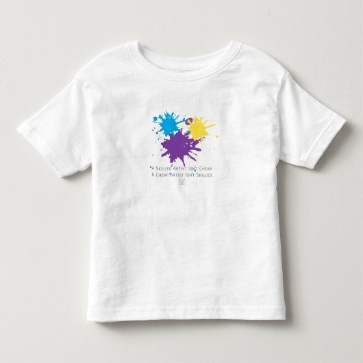 Kunst is niet goedkoop kinder shirts (Voorkant)
