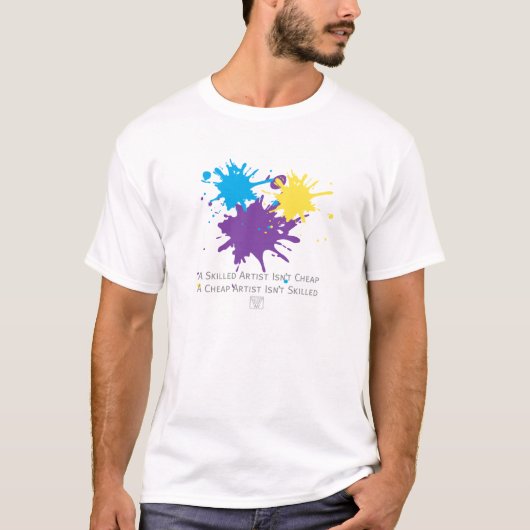Kunst is niet goedkoop T-shirt (Voorkant)