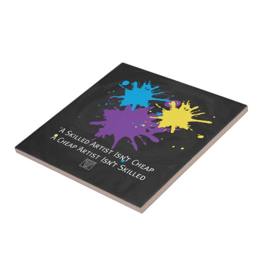 Kunst is niet goedkoop tegeltje (Zijkant)