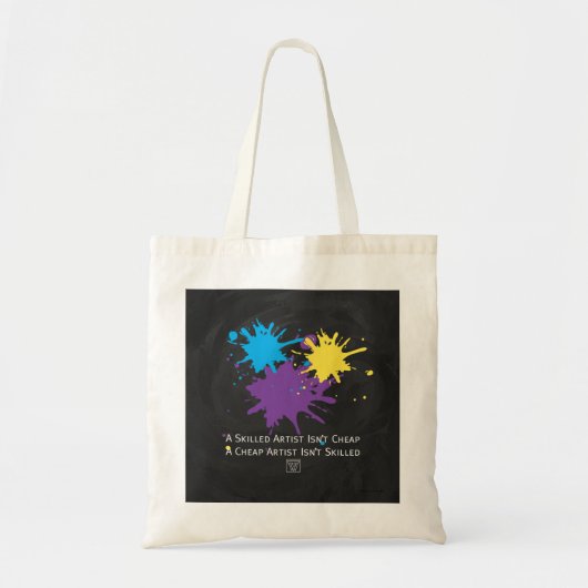 Kunst is niet goedkoop tote bag (Voorkant)