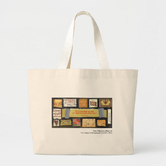 "Kunst is niet..." Patty O'Rourke collage art bag Grote Tote Bag