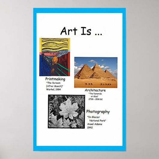 Kunst is Printmaking, Architectuur, Fotografie (1/ Poster (Voorkant)