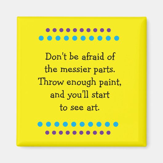 Kunst is rommelig magneet (Voorkant)