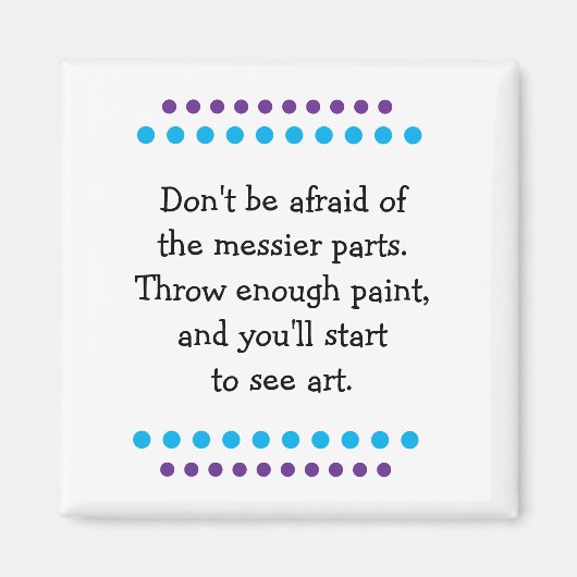 Kunst is rommelig magneet (Voorkant)