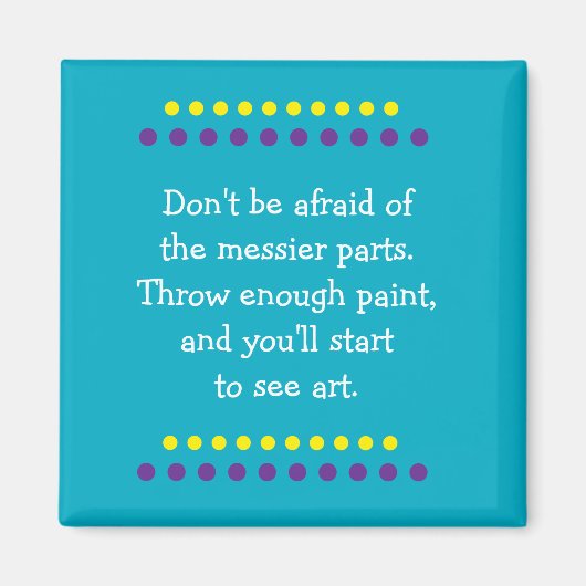 Kunst is rommelig magneet (Voorkant)