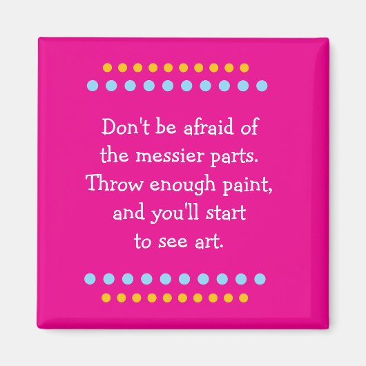 Kunst is rommelig magneet (Voorkant)