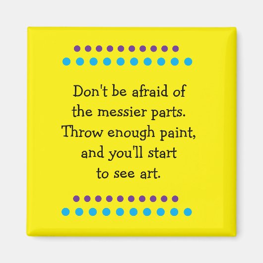 Kunst is rommelig magneet (Voorkant)