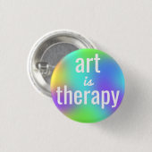 Kunst is Therapy Multicolor Pin Button (Voorkant /achterkant)