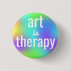 Kunst is Therapy Multicolor Pin Button