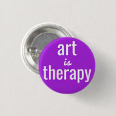 Kunst is Therapy Paars Pin Button (Voorkant /achterkant)