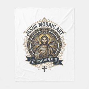 Kunst Jezus Mozaïek Jezus Mozaïek Kunst Christelij Fleece Deken