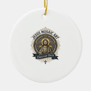 Kunst Jezus Mozaïek Jezus Mozaïek Kunst Christelij Keramisch Ornament