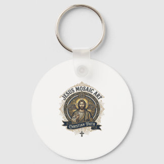 Kunst Jezus Mozaïek Kunst Jezus Mozaïek Christelij Sleutelhanger