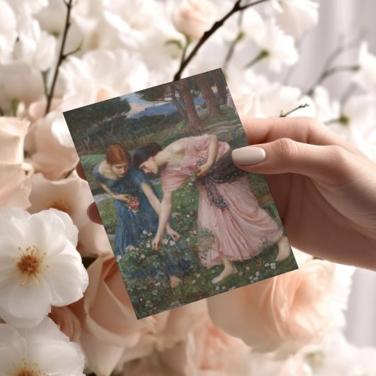  Kunst John W. Waterhouse Gather Ye Rosebuds Bedankkaart