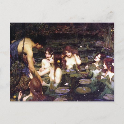  Kunst John W. Waterhouse Hylas en Nymphs Briefkaart (Voorkant)