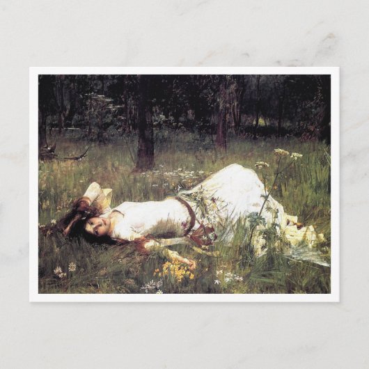  Kunst John W. Waterhouse Ophelia Briefkaart (Voorkant)