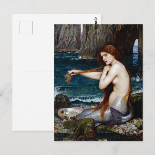 kunst John William Waterhouse A Mermaid Briefkaart (Voorkant / Achterkant)